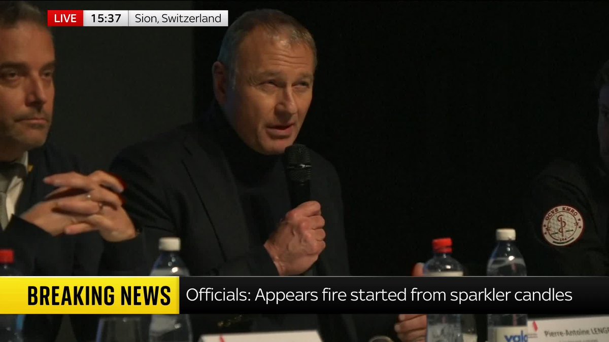 Specialists have been called in to help identify victims of the Swiss bar fire disaster. Some remain in a life threatening condition. 🔗 📺 Sky 501 and YouTube