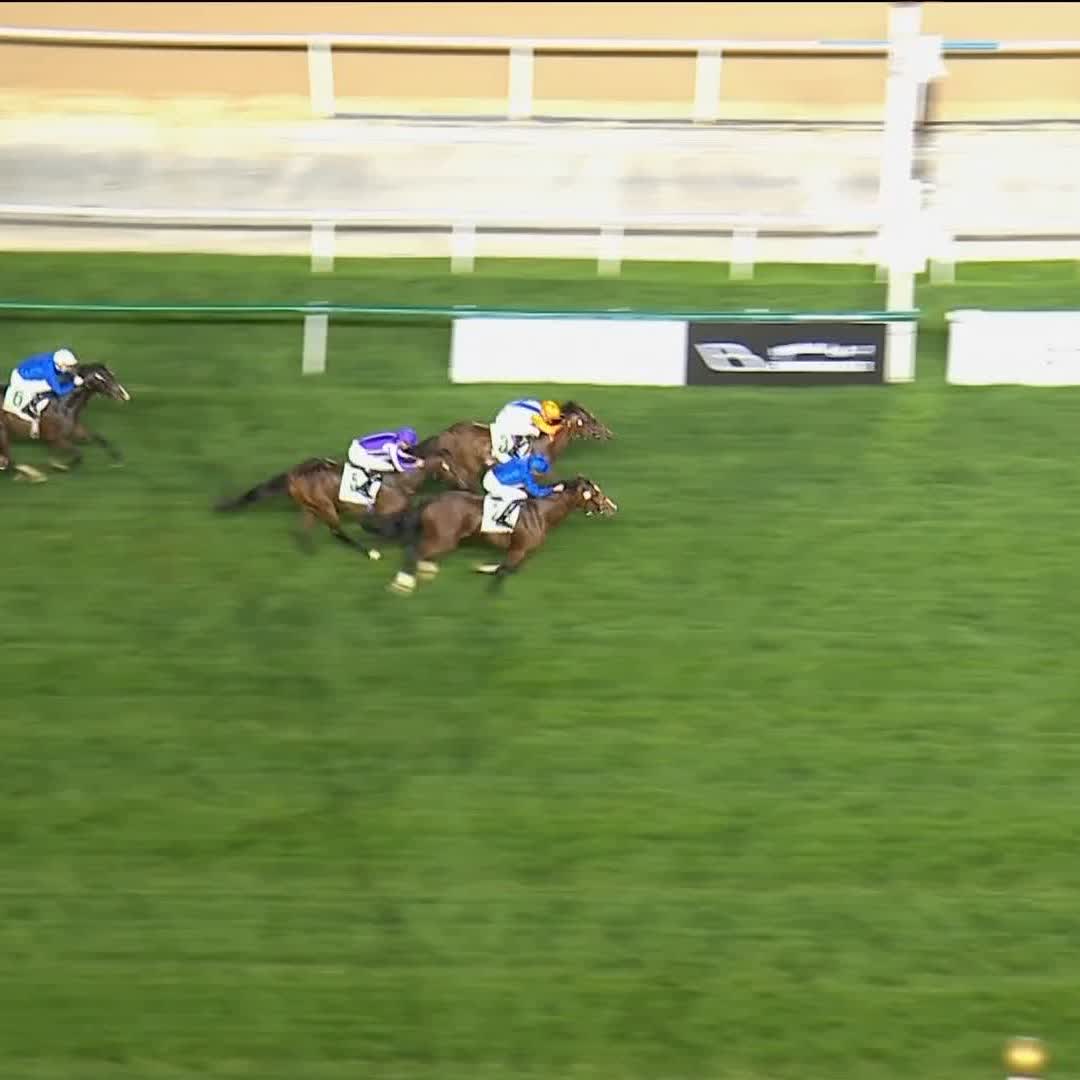 First winner at Meydan for Kieran Shoemark! The rider only landed this morning and Northern Champion prevails for the rider and Ed Walker Racing in a thrilling finish 👏 Dubai Racing Club