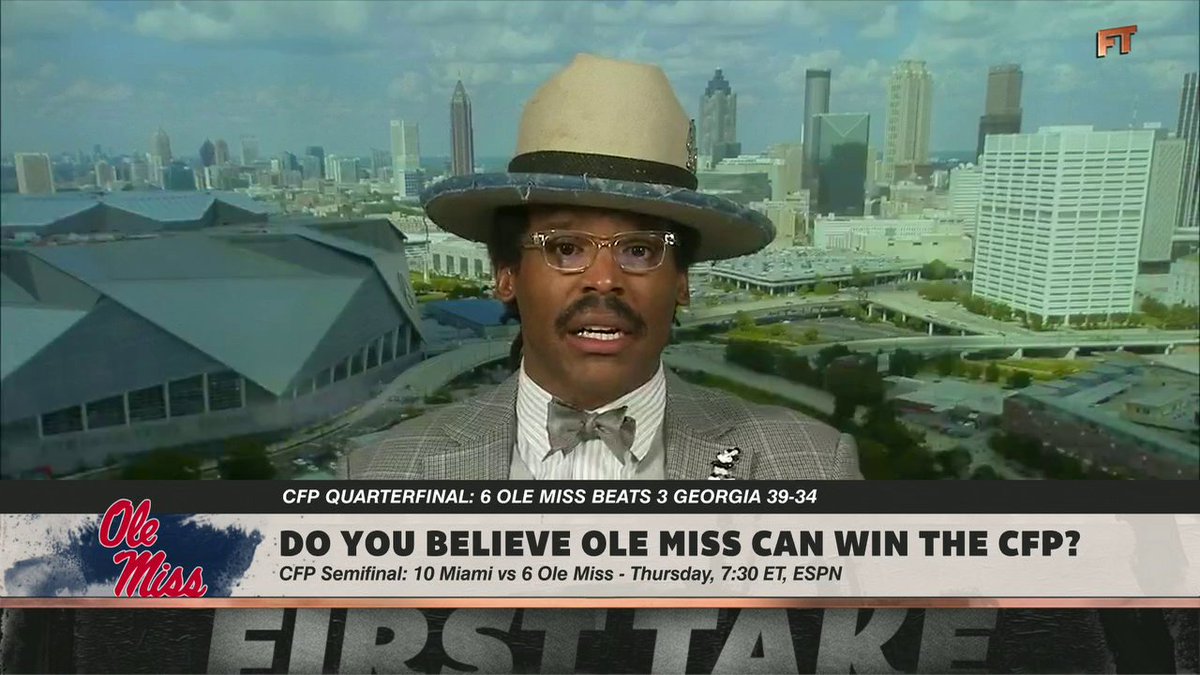 "Absolutely, when you got a quarterback like Trinidad Chambliss playing out of his mind, the opportunities are limitless." Cam Newton believes Ole Miss can go all the way and win the National Championship 👀