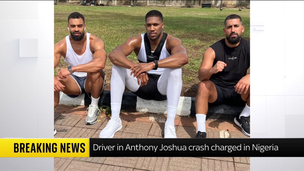 BREAKING: Driver charged in car crash which injured Anthony Joshua. 🔗 📺 Sky 501 and YouTube
