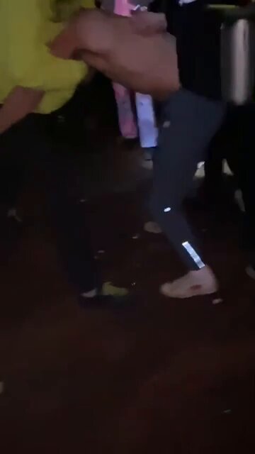 Drunken man tries to take on bar security new years night.