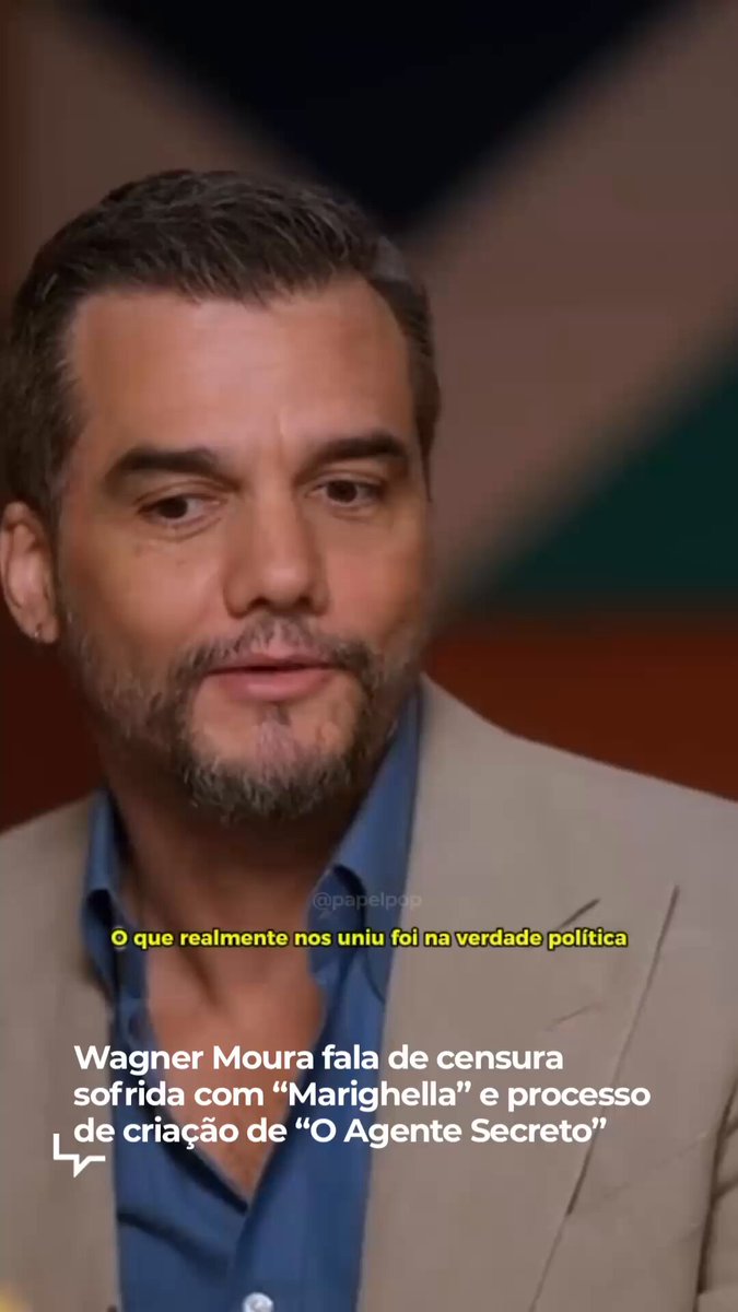 Com a campanha para o Oscar a todo vapor, Wagner Moura abriu o jogo sobre a censura enfrentada por “Marighella” e refletiu sobre como essa experiência impactou sua trajetória artística. Durante a roda de conversa da revista The Hollywood Reporter, divulgada nesta sexta-feira (2), o ator e diretor comentou os desafios políticos e culturais que marcaram o lançamento do filme em 2019. Além disso, Wagner também comentou sobre sua relação com o diretor Kleber Mendonça Filho (Kleber Mendonça Filho) e sobre o processo criativo de “O Agente Secreto”, impactado diretamente pela conjuntura política entre 2018 e 2022. Ao lado de Mark Hammil, Jacob Elordi, Dwayne Johnson, Michael B. Jordan, Adam Sandler e Jeremy Allen White, o baiano reforça a importância de contar histórias que provocam, incomodam e ajudam a compreender o Brasil. O que acharam? 📹: The Hollywood Reporter