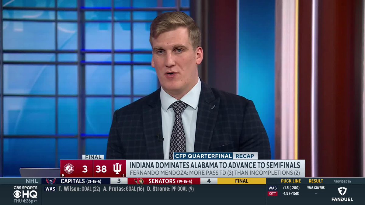 "He showed me why he won the Heisman trophy." -Adam Breneman on Fernando Mendoza's performance against Alabama