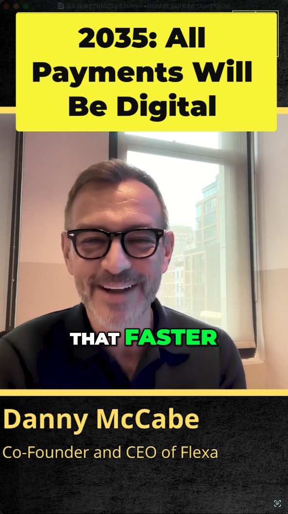 2035: Crypto Will Rule All Payments! Danny McCabe, Co-founder and CEO of Flexa, shares his prediction for payments in 2035. Watch the full interview #crypto #payments #stablecoins
