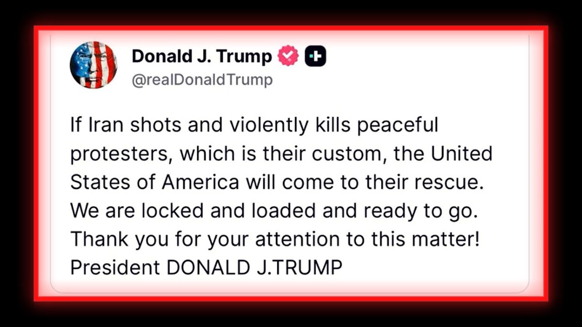 BREAKING: Trump Prepares To Strike Iran To Back Populist Uprising! "If Iran Shoots & Violently Kills Peaceful Protestors, The USA Will Come To Their Rescue"