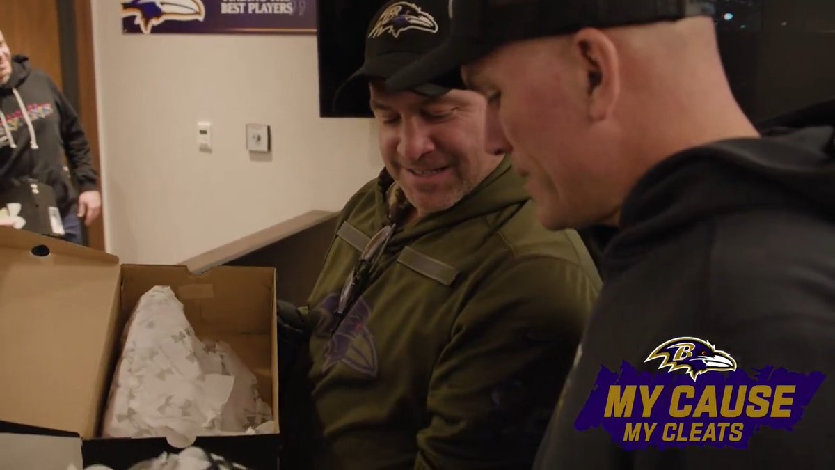 This season the Ravens personnel department chose to participate in the the NFL's My Cause, My Cleats initiative, each choosing to represent causes important to them 💜