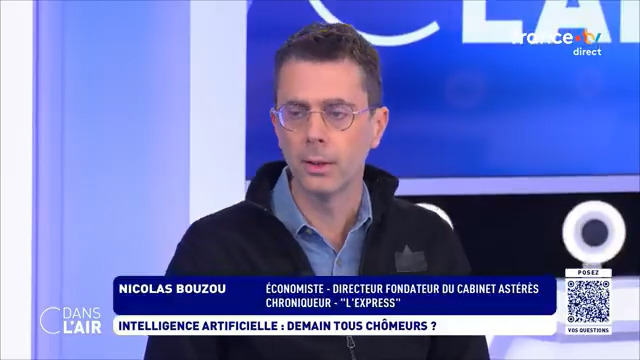 "L'IA c'est le progrès. Cela va nous permettre de résoudre un très grand nombre de défis, avec la robotique, dans le domaine de la santé, de l'éducation, de l'énergie. La crainte de la technologie qui fait disparaître les métiers est aussi vieille que la technologie." Nicolas Bouzou
