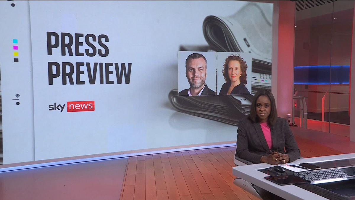 🗞️ What's on Saturday's front pages? Gillian Joseph is joined by political commentator Tim Montgomerie and The Financial Times' deputy opinion editor Miranda Green for the Press Preview. 📱 Watch live: 📺 Sky 501, Virgin 602 and YouTube