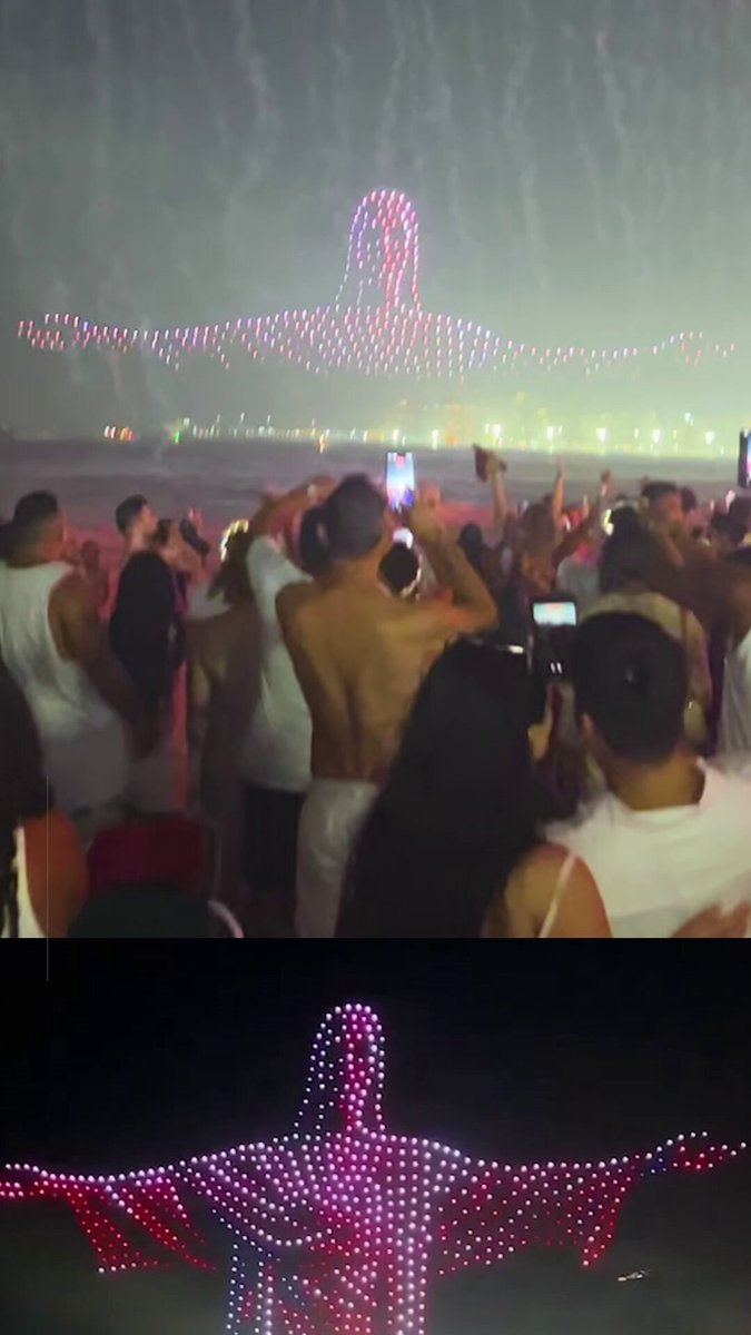 #2Ene Más de esto por favor! Cristo Redentor emerge del mar en Copacabana (Río de Janeiro). Qué belleza!