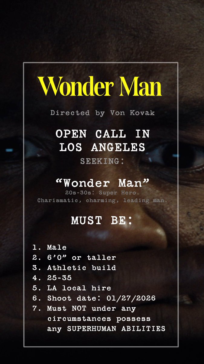 One dream role. One secret. Stream #WonderMan, an 8-episode premiere coming January 27 at 6PM PT only on Disney+.