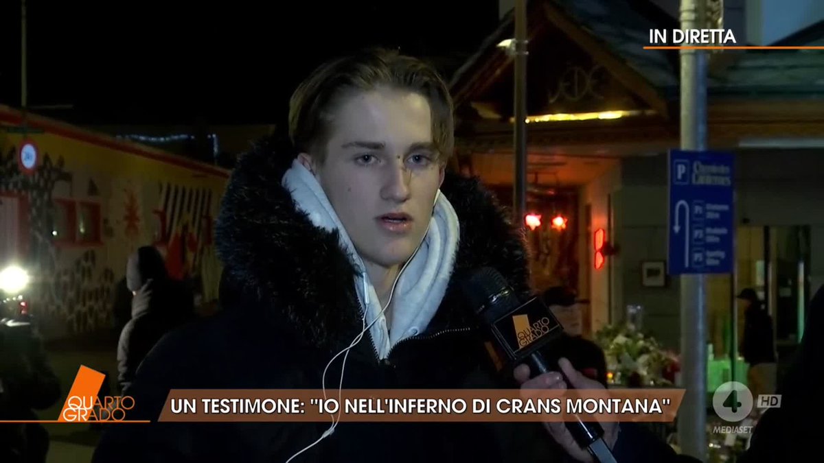 "Ci siamo aiutati tanto a vicenda, nasce tanto senso di comunità in queste situazioni" A #Quartogrado parla Edoardo, testimone dell'incendio nel locale di Crans-Montana