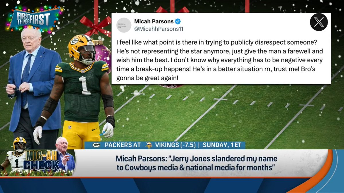 “I feel like he’s still hurt… When you’re injured… that’s when it sets in that 'I’m not a Cowboy'… It’s like one of those prestigious franchises and nothing matches the grandeur of being a Cowboy.” Chris Broussard thinks the trade is finally setting in for Micah Parsons