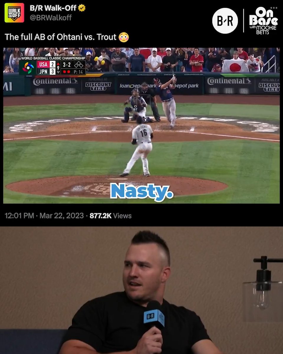 Mike Trout talks about facing Shohei Ohtani with the game on the line in the 2023 WBC Final 🍿 Will these two face off again in this year's tournament?