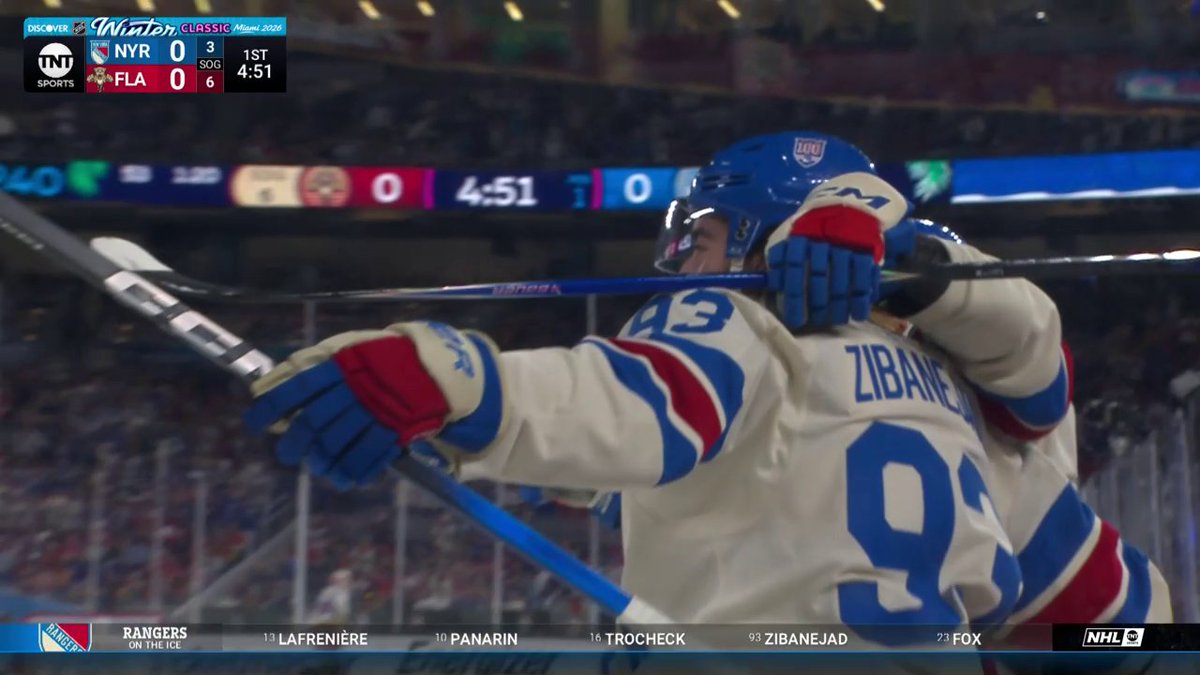 MIKA ZIBANEJAD OPENS THE SCORING!! 🗽 #WinterClassic 🇺🇸: NHLonTNT &amp; Actually HBO Max ➡️ 🇨🇦: Sportsnet &amp; TVA Sports ➡️