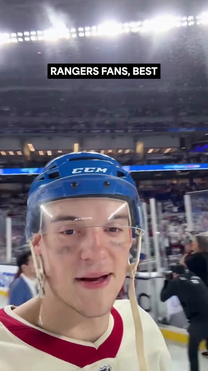Matt Rempe was loving the New York Rangers fans' energy tonight! 🗣️ #WinterClassic