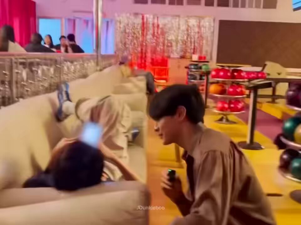 joong always says that daonuea is his favorite, that he managed to win over daonuea and all that. but maybe he (pretends not to) realize how much he actually likes style. after resumed filming following a break, he stuck to dunk everywhere, hugging him, KISSING him, teasing him 😅. he even wrote fic, made moodboard, and posted a picture of dunk’s waist on ig with the caption “i am lucky,” then deleted it. so yeah, calling him hopelessly smitten wouldn’t be wrong. #JoongDunk 𓍢ִ໋🌻͙֒ #จุงดัง cr. justziathing