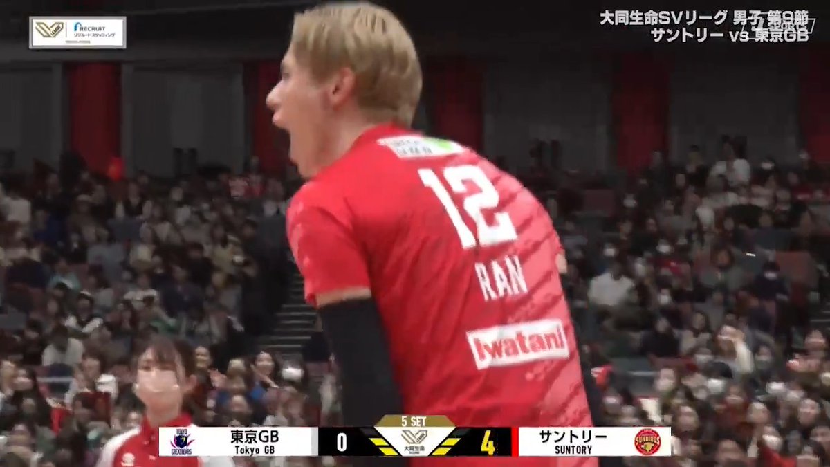 【速報】エンジン全開🔥藍が吠える‼️ ／ 運命の最終ゲーム。 負ければ連勝ストップの場面で―― #髙橋藍 が魂のスパイク💥 エンジン全開、気迫むき出し！！ ＼ 📺ABEMA de J SPORTS 🏐大同生命 SVリーグ 男子 第9節 🆚サントリー × 東京GB サントリーサンバーズ大阪 髙橋藍(Ran Takahashi)