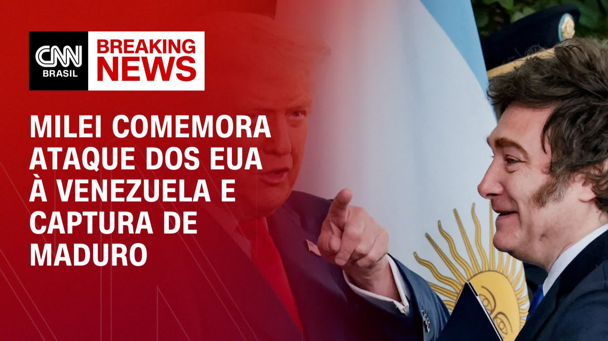Milei comemora ataque dos EUA à Venezuela e captura de Maduro; assista #CNNBrasil
