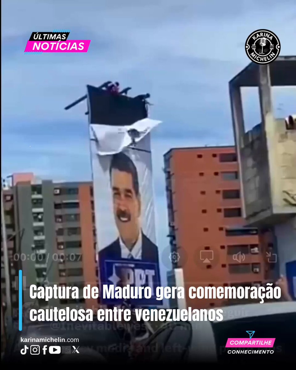 Enquanto a grande mídia internacional, políticos de esquerda e sua militância condenam a prisão de Nicolás Maduro, esta é a realidade que eles se recusam a mostrar. Milhares de venezuelanos acordam comemorando a notícia da captura do ditador comunista pelas forças americanas. A celebração, porém, é cautelosa: o povo ainda não ocupa as ruas, por medo da repressão e pela incerteza sobre os próximos passos do regime. Não há nenhuma comoção pelo ditador, há um alívio contido. É assim que toda a Venezuela se sente: exausta da tirania, esperando que desta vez o fim seja real.