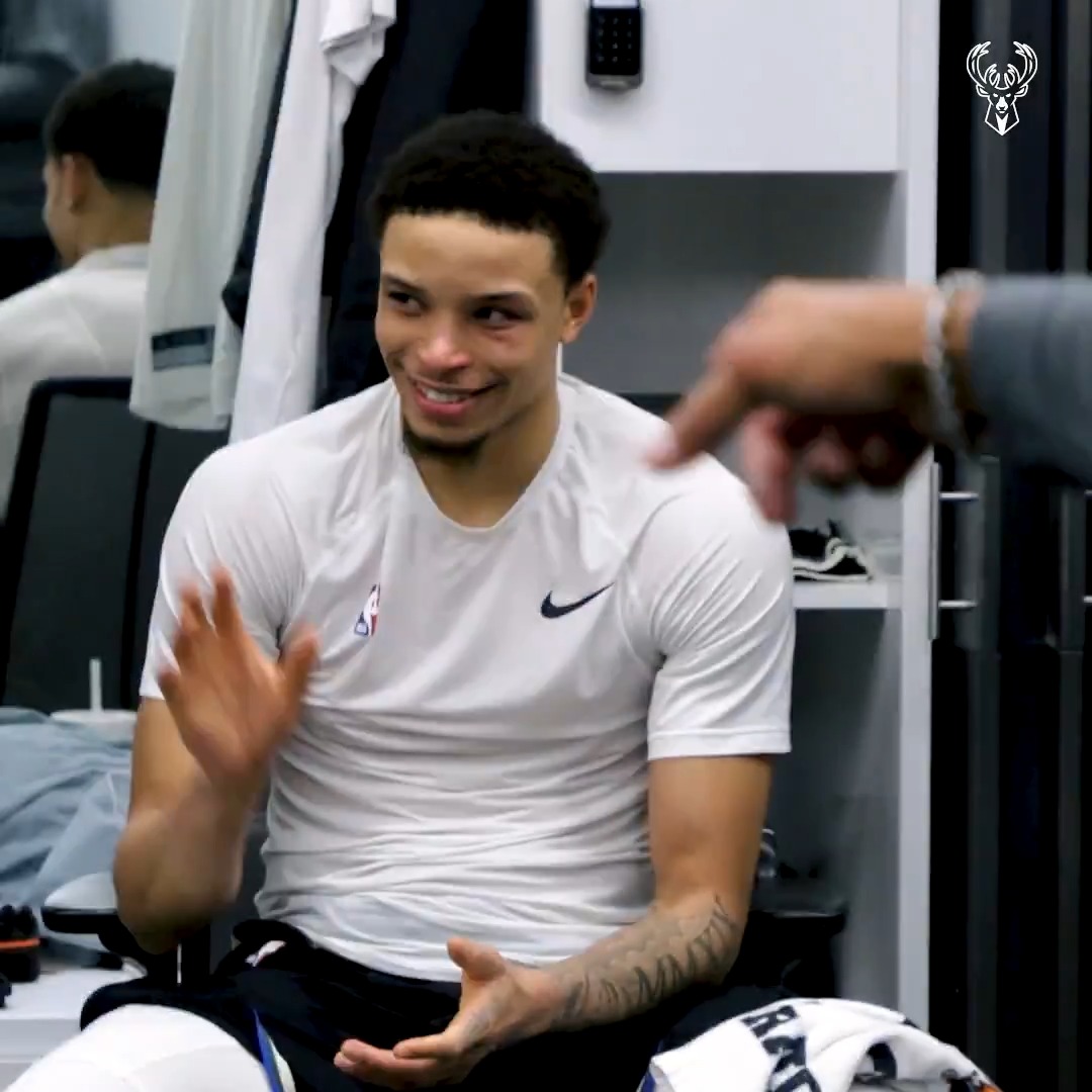 Giannis gave Ry the game ball. 🤝