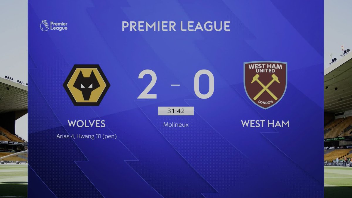Could today be the day Wolves end their winless run in the Premier League? 😯 A penalty from Hwang Hee-Chan has doubled their lead against West Ham 🟠