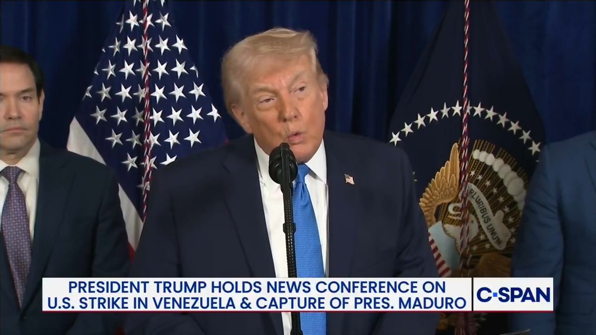 President Trump on Venezuela: "We're going to run the country until such time as we can do a safe, proper and judicious transition."