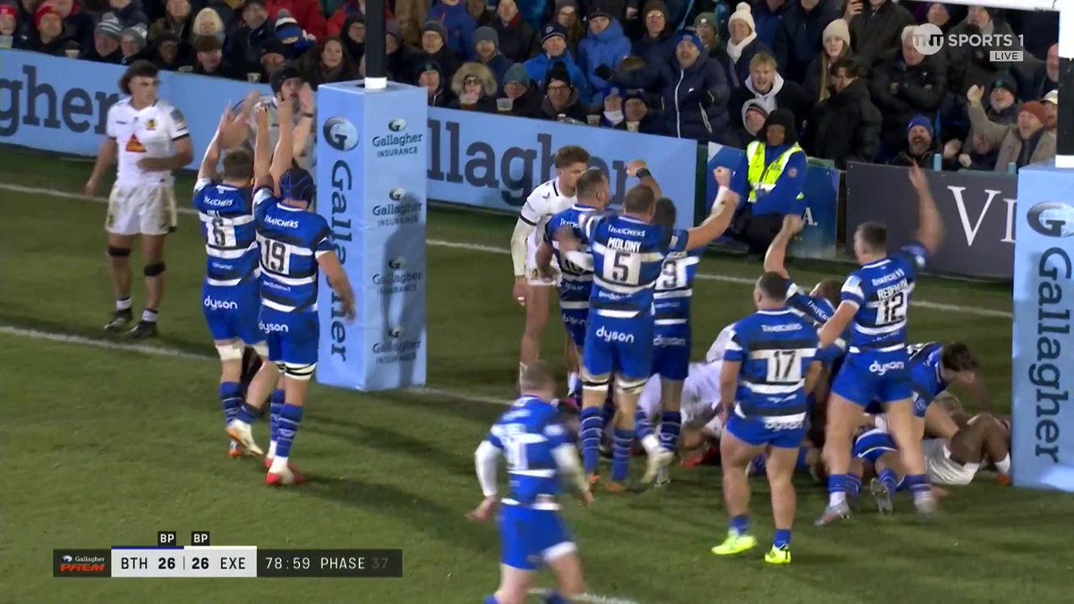 BATH STEAL IT AT THE DEATH! After 37 phases, Bath secure the victory over Exeter Chiefs 😮💨 📺 @TNTSports & @DiscoveryPlusUK