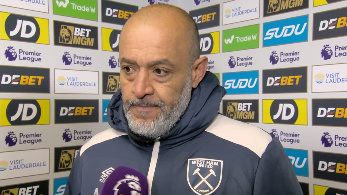 "I can only apologise to our fans, nobody expected us to perform so bad" 😤 A disappointed Nuno Espirito Santo reacts to West Ham's 3-0 defeat to Wolves and how his side can respond to a massive blow in the relegation battle ⚒️