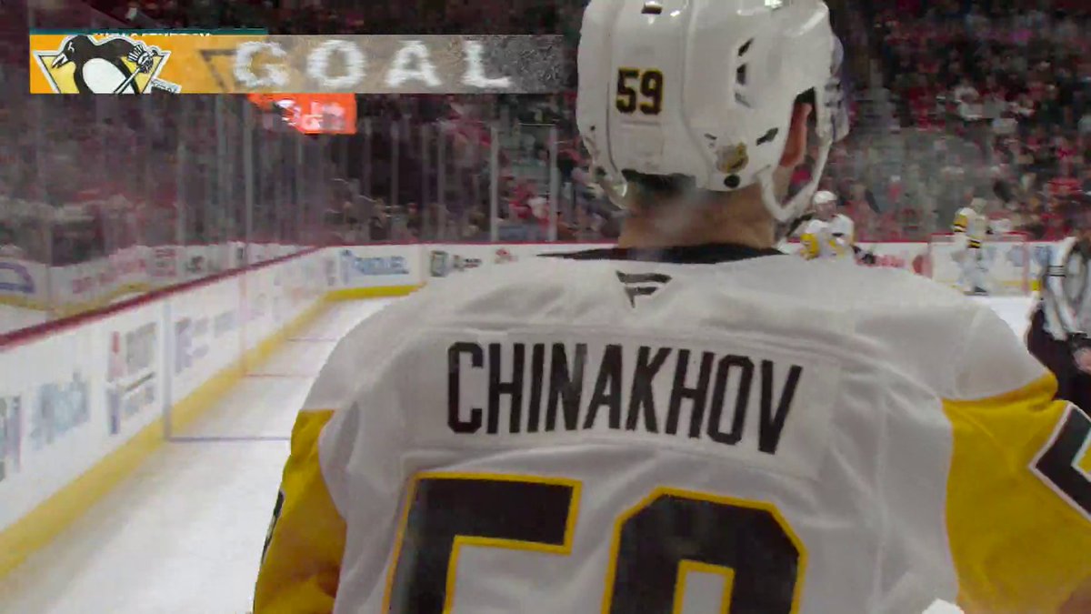 Yegor Chinakhov gets his first as a Penguin off a beautiful pass from Ben Kindel 😮‍💨 2-0 Pittsburgh at the end of the 1st 🐧