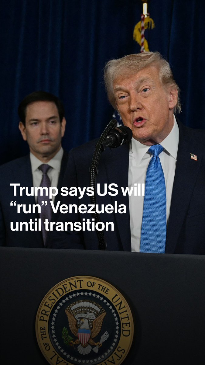 President Trump said the US would run Venezuela until a transition could be organized, hours after a US operation captured leader Nicolás Maduro, ousting the strongman from power after months of mounting military and economic pressure on his regime