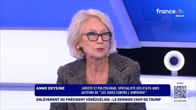 "Sur le plan du droit c'est une violation du droit interne et une violation du droit international. Nicolás #Maduro est un président. Même s'il n'est pas légitime, il est en place. C'est une violation de la charte des Nations Unies. Les pays sont souverains, il y a des règles." Anne Deysine