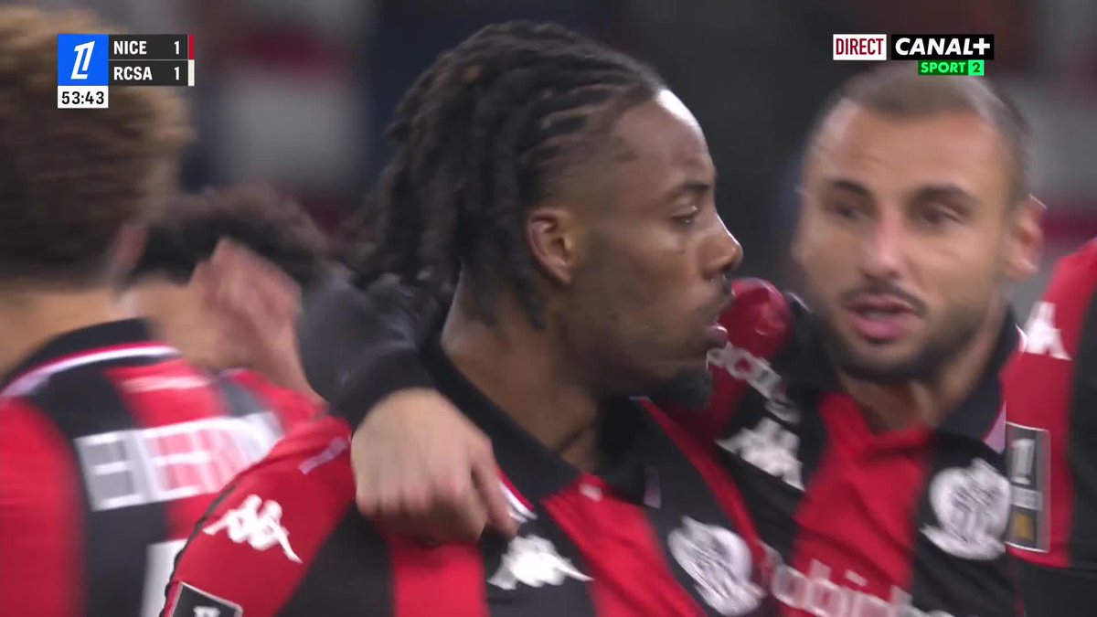 #Ligue1 🇫🇷 : Quels débuts pour Wahi ! Rentré à la mi-temps, l'Ivoirien égalise déjà pour Nice 🇨🇮