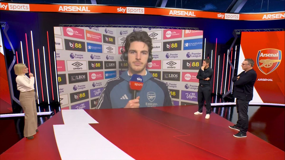 "The win against Villa would've meant nothing if we came here and didn't pick up anything" Declan Rice reacts to Arsenal's win against Bournemouth 🎙️