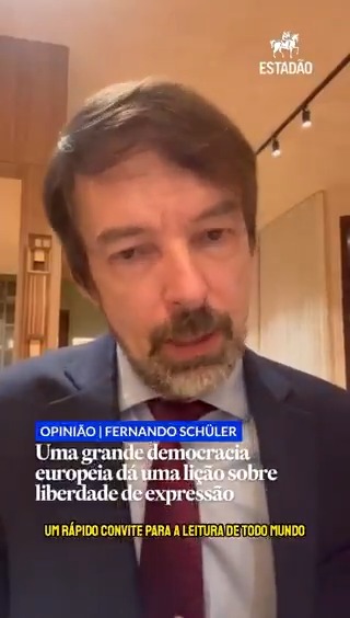 OPINIÃO | FERNANDO SCHÜLLER: Uma grande democracia europeia dá uma lição sobre liberdade de expressão. Deveríamos prestar atenção Fernando Schüler Assine o Estadão e acompanhe esta e outras colunas