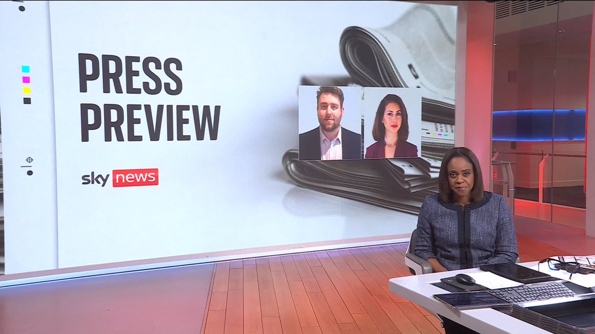 🗞️ What's on Sunday's front pages? Gillian Joseph is joined by political correspondent Calgie and former Pentagon adviser Jasmine El-Gamal for the Press Preview. 🔗 📺 Sky 501 and YouTube