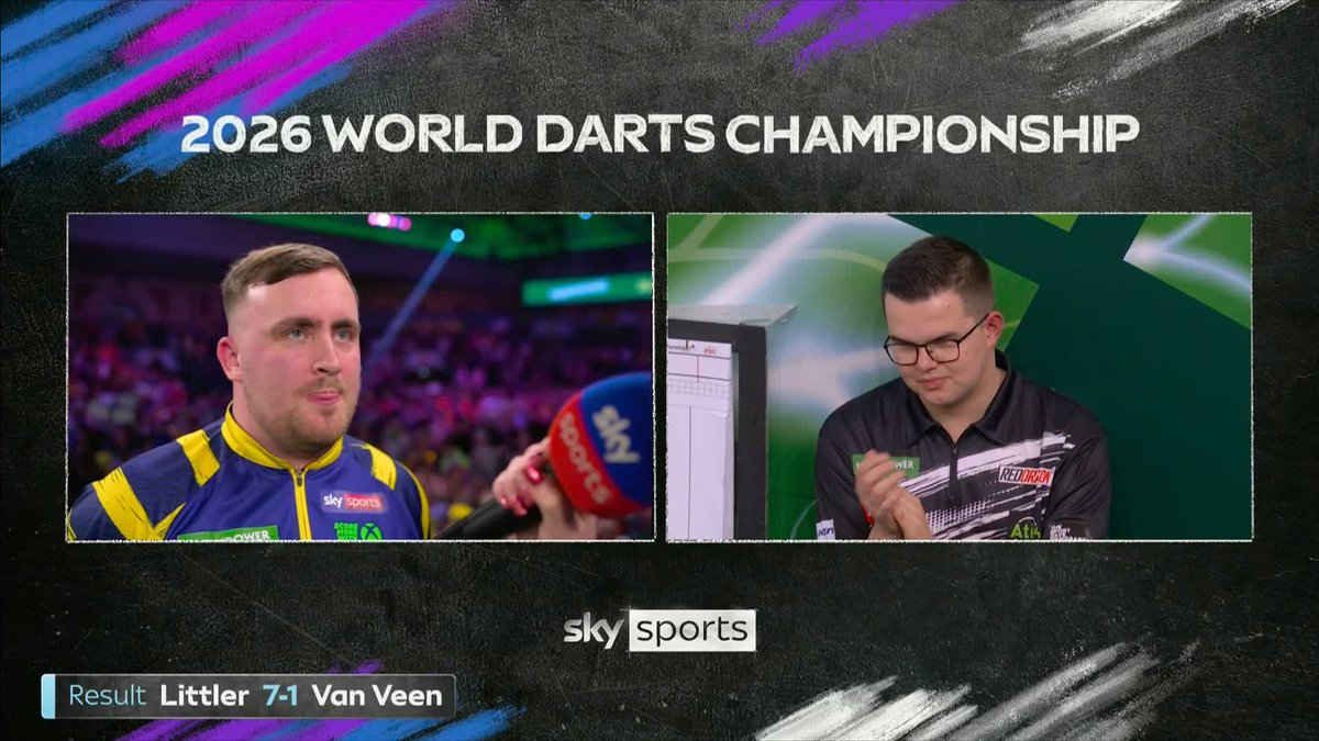 "Gian, what a tournament!" 👏 Nothing but respect from Luke Littler for Gian van Veen's run to the final 🤝