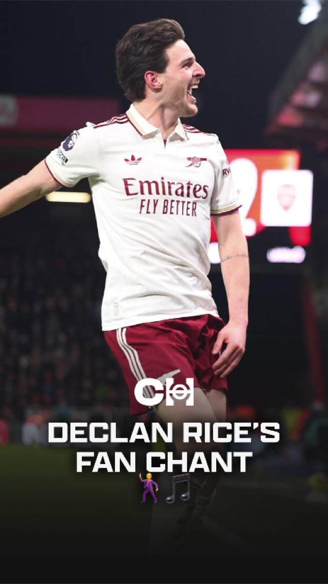 Declan Rice, uh huh, uh huh, I like it, uh huh, uh huh, Declan Rice, in red and white, I like it, uh huh, uh huh. 🎶