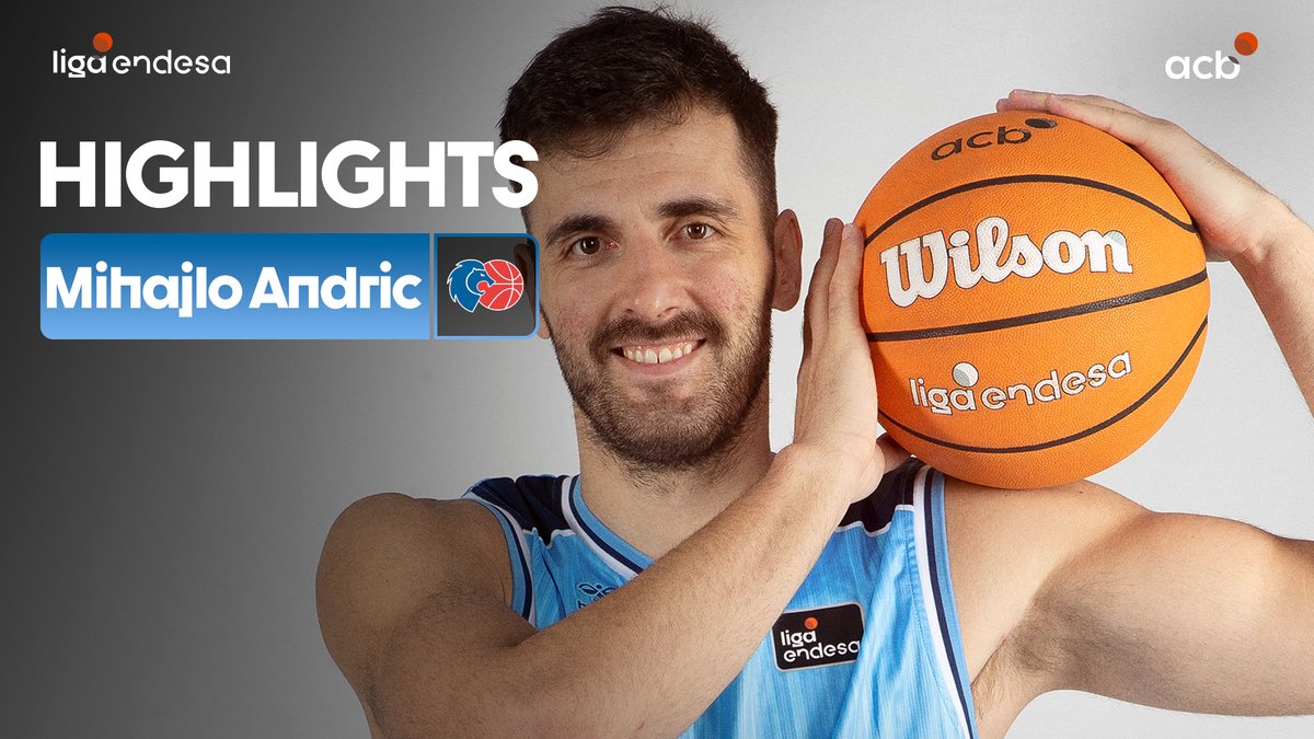 Acabó el partido con todo el Pazo coreando su nombre y MVP. ¡Y cómo para no hacerlo! Completó su mejor partido en la #LigaEndesa tras hacer 2⃣2⃣ puntos, 6⃣ triples y 2⃣1⃣ de valoración. ¡Un auténtico partidazo, Mihajlo Andric! 🔥 | Río Breogán