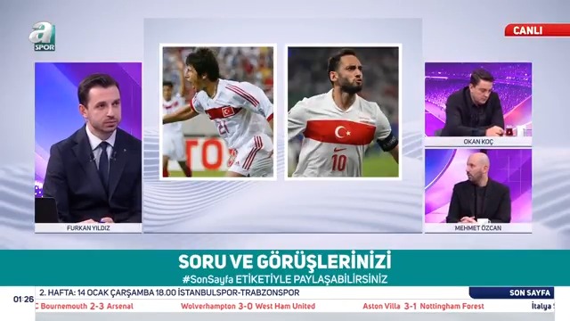 💥🗣️Furkan Yıldız: 2002'deki Emre Belözoğlu performansı mı, 2024'deki Hakan Çalhanoğlu performansı mı? 💥🗣️Mehmet Özcan: Emre, Hakan'dan çok daha iyi bir futbolcu ama turnuvalar arasındaki tercihim Çalhanoğlu. 💥🗣️Okan Koç: Ben, Emre Belözoğlu diyorum.