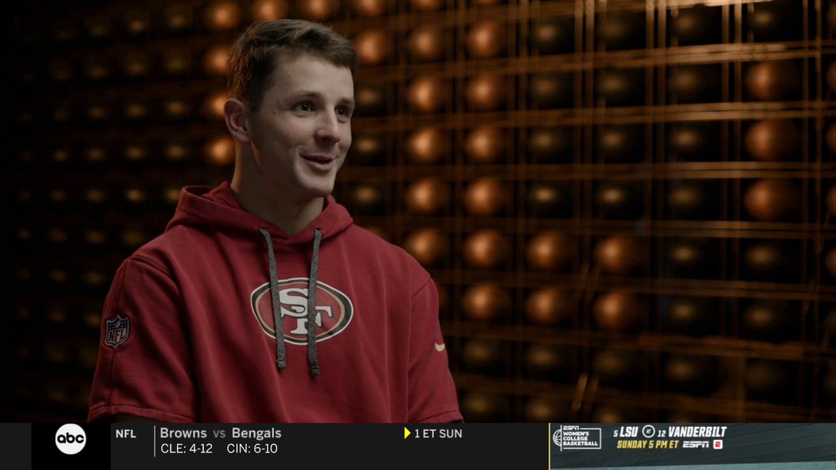 THE 1-SEED IS ON THE LINE 👀 MichelleBeisnerBuck sits down with Niners QB Brock Purdy ahead of tonight’s showdown vs. Seattle 💪 Watch Seahawks-49ers at 7:45 ET on ABC, ESPN and the ESPN App 🍿