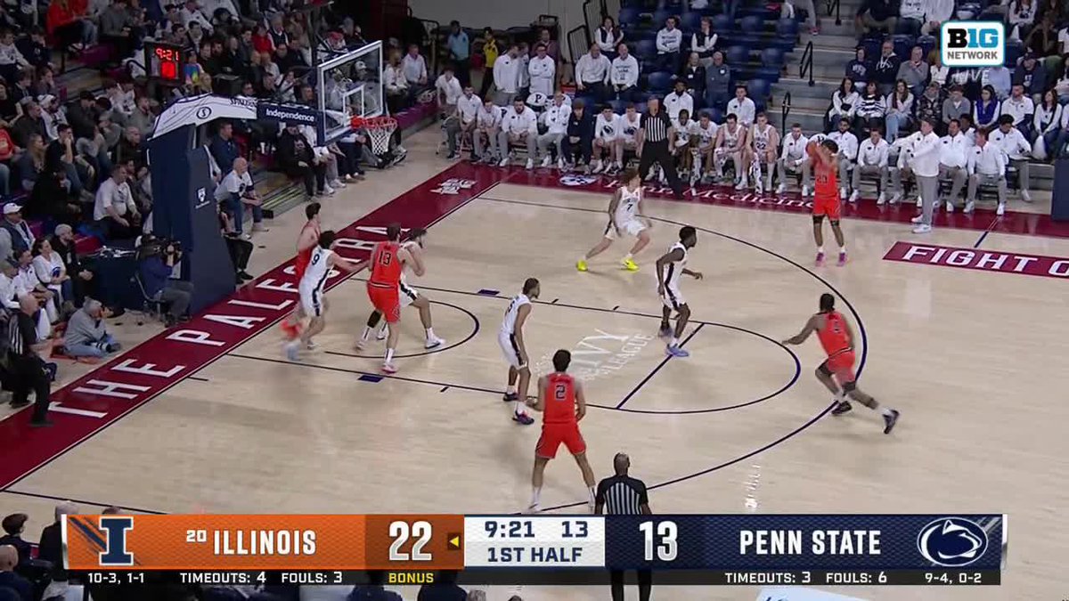 Smoooth like butter 🧈 Tactical passing sets up Keaton for a setback 3 pointer. 📺: Big Ten Network