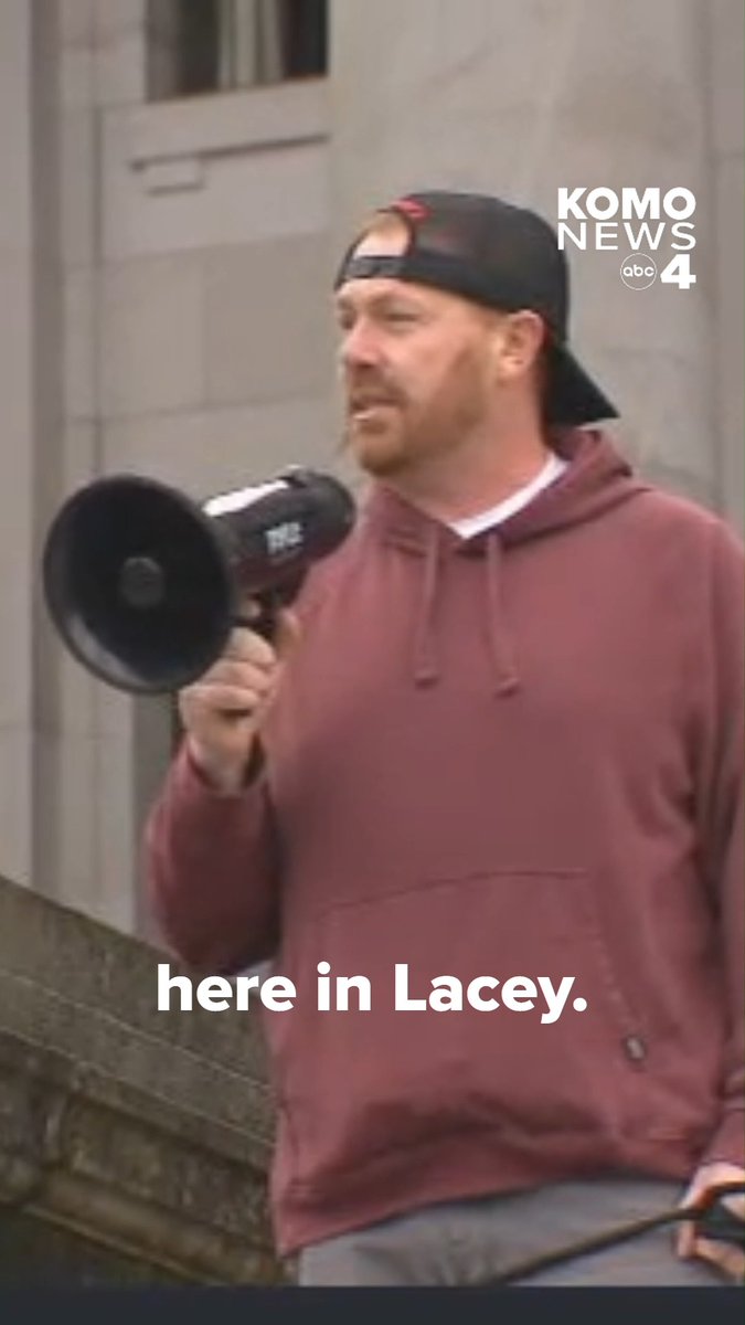 A rally attendee took the megaphone and said he and his wife are moving to Florida because they have been “taxed out” of the state of Washington. Full story: