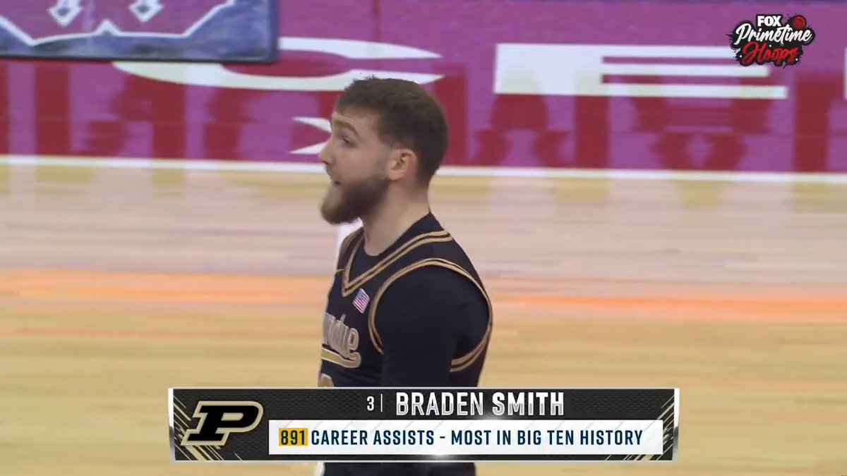 HISTORIC DIME 🙌 Purdue Men's Basketball star Braden Smith's 891st career assist breaks Michigan State legend Cassius Winston's record 🚂