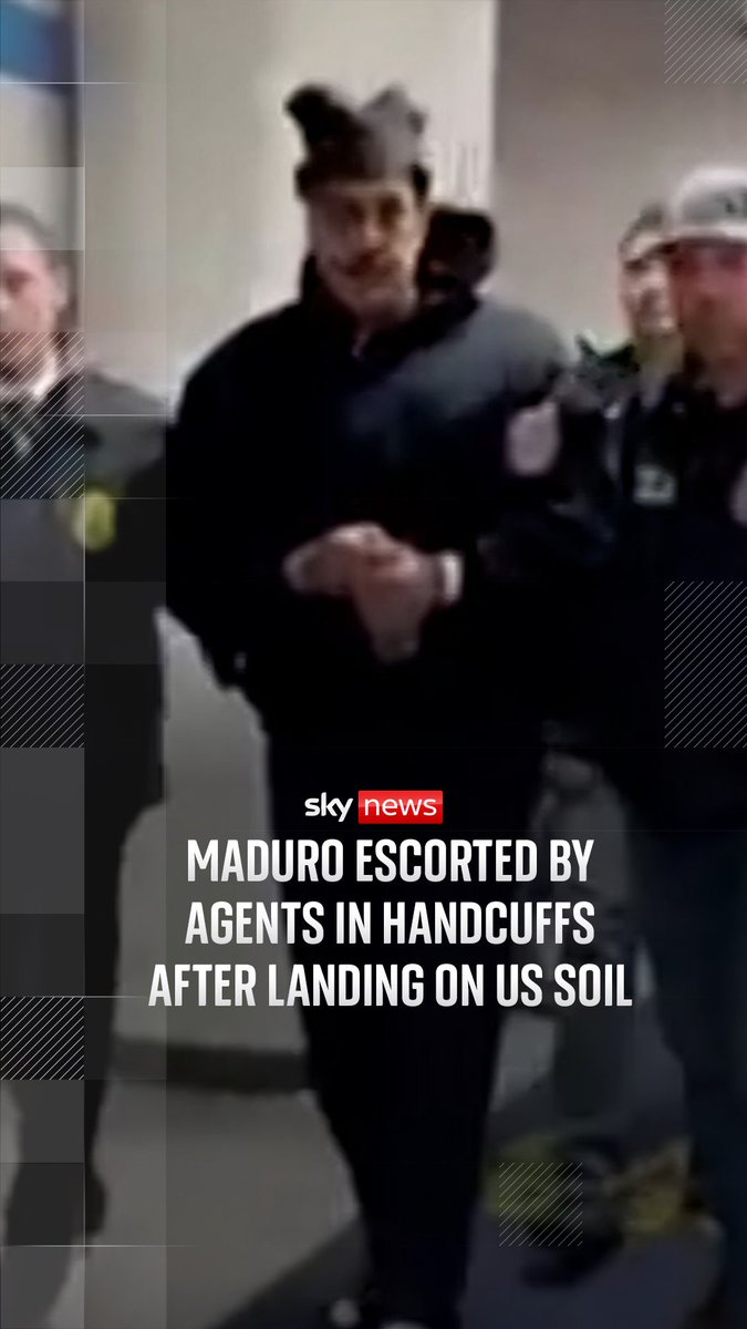 An official White House account shared footage of Nicolas Maduro in custody on US soil. "Perp walked," the caption from the Rapid Response profile on X read.