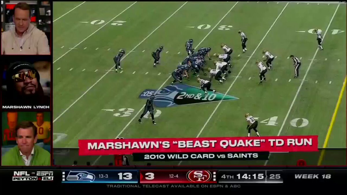 Thanks to Marshawn Lynch’s mom, we got the Beast Quake 😂