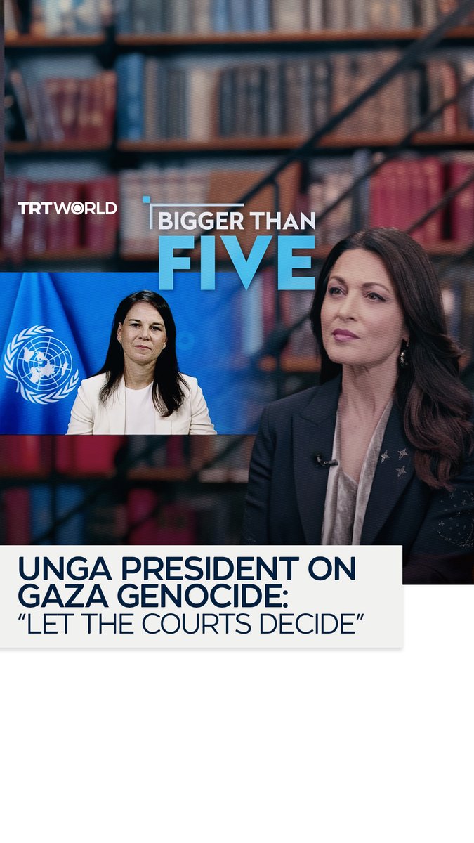 The President of the UN General Assembly sidesteps calling Israel’s war on Gaza a “genocide”. Annalena Baerbock says it’s for the courts to decide, despite conclusive UN investigations citing genocide Full episode: