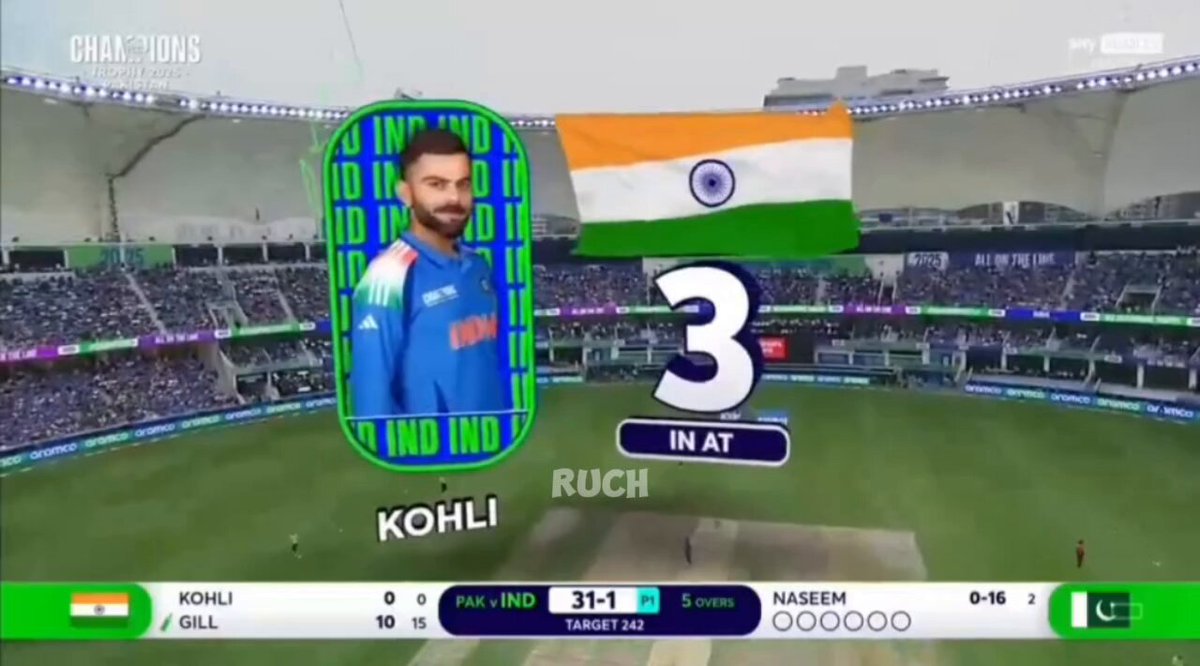Virat kohli all sixes in 2025 champions trophy ball by ball highlights