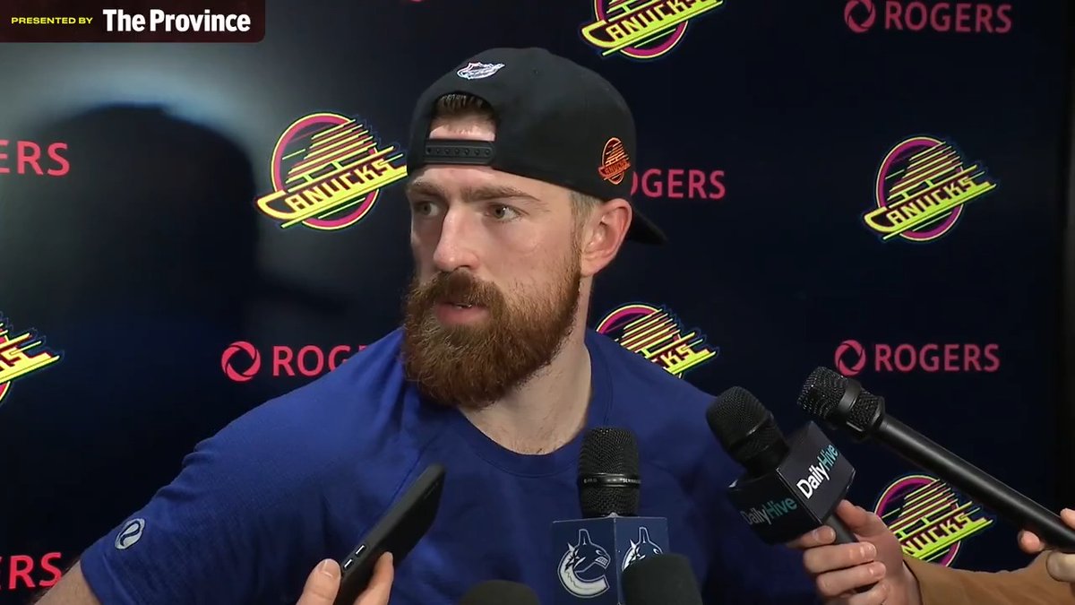 “We played pretty good 60. Just have to keep building on this.” 🗣️ Filip Hronek meets with the media following tonight's game against the Bruins. #Canucks | The Province