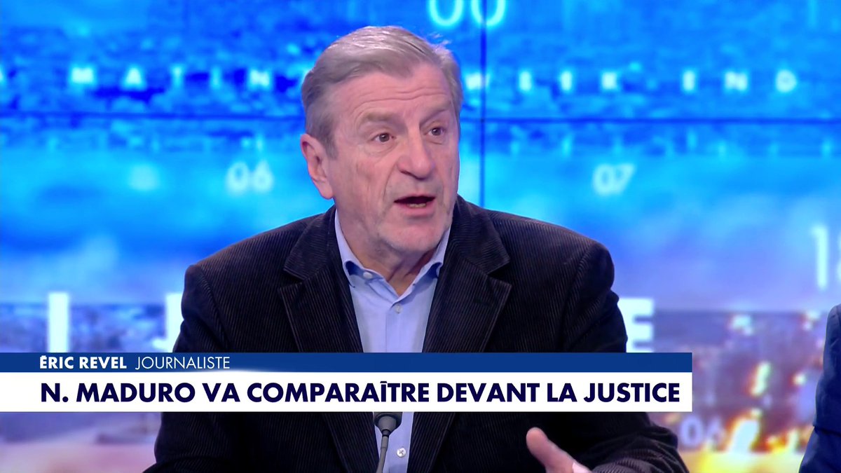 Alors que N. Maduro va comparaître devant la justice, Eric Revel fustige : «Tout cela dessine un nouvel ordre mondial où l’Europe ne compte plus», dans #LaMatinaleWE