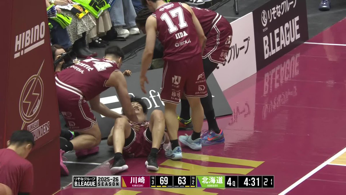 大事な局面でバスケットカウント！！ 川崎#3 水野がスティールからの速攻で吠える！ 川崎ブレイブサンダース⚡️川崎からバスケの未来を⚡️ 🔽バスケットLIVEで観戦📡 #Bリーグ #りそなグループ